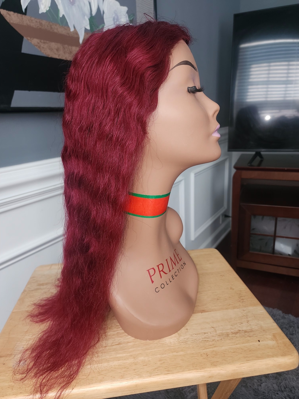 Pure Collection Deep Burgundy Wavy Lace Front Wig
